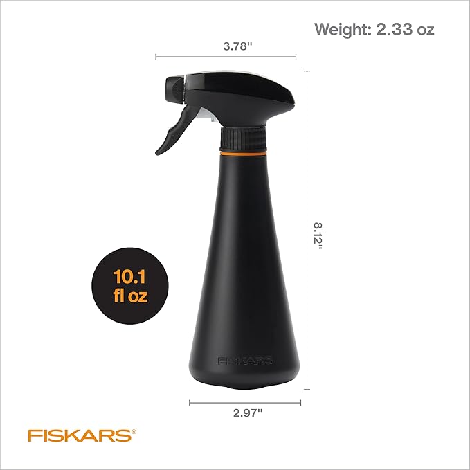 Fiskars Plant Mister Spray Bottle (10 oz), Fine Mist for Indoor or Outdoor Gardening and Delicate Houseplants, Made with Lightweight and Durable Recycled Plastic