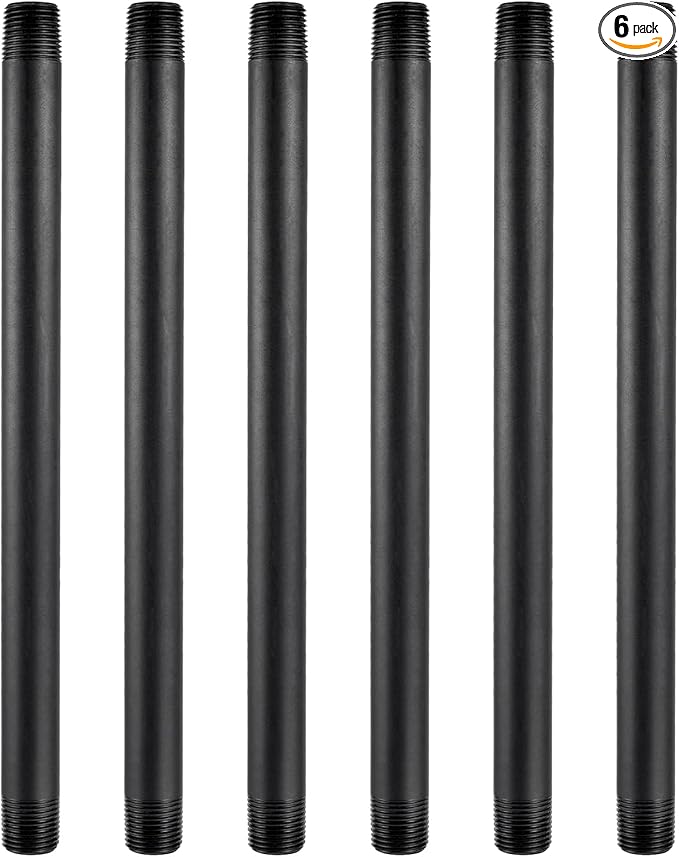 1/2 Inch Double Male Threaded Head Pipe Riser Multifunctional NPT Sprinkler Extensions 6Pc,12 Inches(NPT Sprinkler Extension)