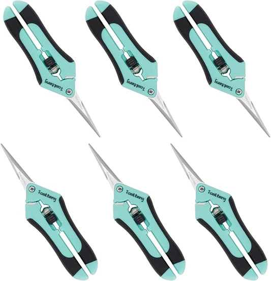 1 Pack Pruning Shears, Garden Trimming Scissors, Gardening Hand Pruning Snips, Titanium Coated Precision Bonsai Pruning Shears, Convenient and Efficient Flower Cutters (Blue)