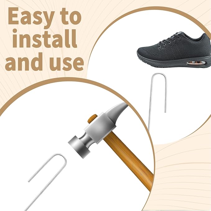 110/200pcs Irrigation Drip Tubing Landscape Staples J Shape Lawn Stakes 5 inch Length Drip Anchors Landscape Pins for Drip Tubing (200)