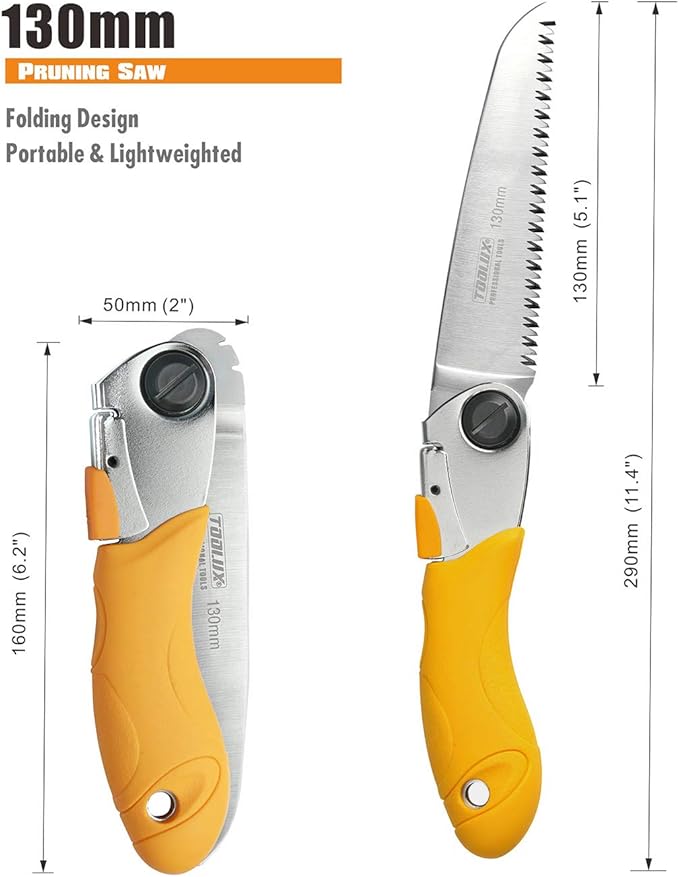 Folding Pruning Hand Saw 5 Inch Camping Wood Mini Small Saw Garden Tree Saw Japanese Pull Razor Teeth Saw Durable for Wood Branches Bone Camping with SK-5 Steel Blade.