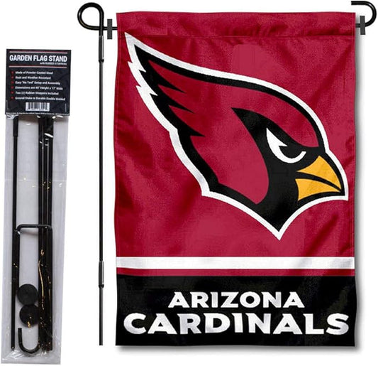 WinCraft Arizona Cardinals Garden Flag with Stand Holder
