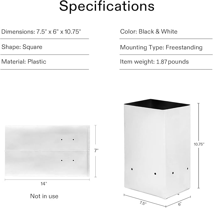 VIVOSUN 50-Pack 2 Gallon Grow Bags for Plants, Black-and-White Panda Film Containers Thick Plastic Bag for Potting Seedlings, and Rooting