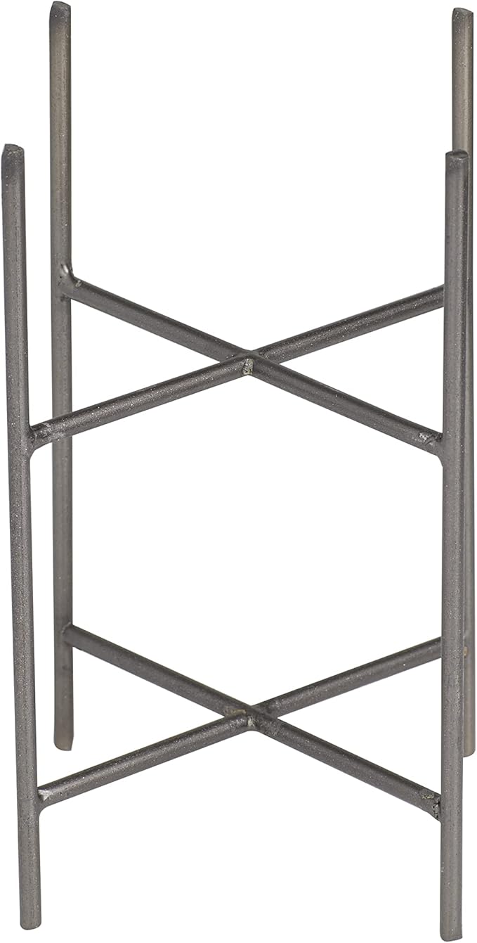 Deco 79 Metal Indoor Outdoor Planter Small Planter Pot with Removable Stand, Set of 2 Planters 12", 9"H, Gray