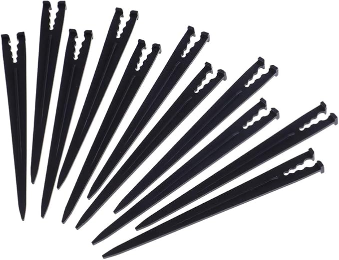 200 Pcs Plastic Irrigation Drip Support Stakes for 1/4-Inch Tubing Hose 4/7 or 3/5 Irrigation Hose Holder&Emitters/Drip Irrigation Kits/Garden Tools for Vegetable Gardens Flower Beds Herbs Garden
