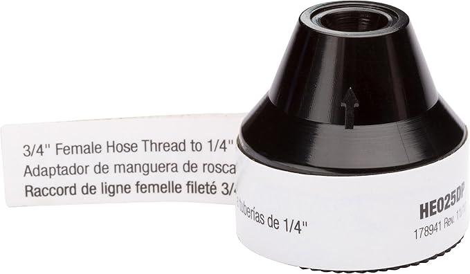 Rain Bird HE025DPS Drip Irrigation Faucet Adapter, 3/4" Female Hose Thread x 1/4" Drip Tubing