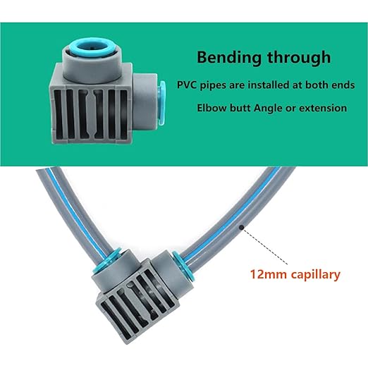 Irrigation Parts 8Pack1/2 "Pipe to 1/4" Barb Free Tee Irrigation Connector,1 Elbow Fitting,1 Plug Leak Free Fitting for Sprinklers or Drip Irrigation Systems,Gray