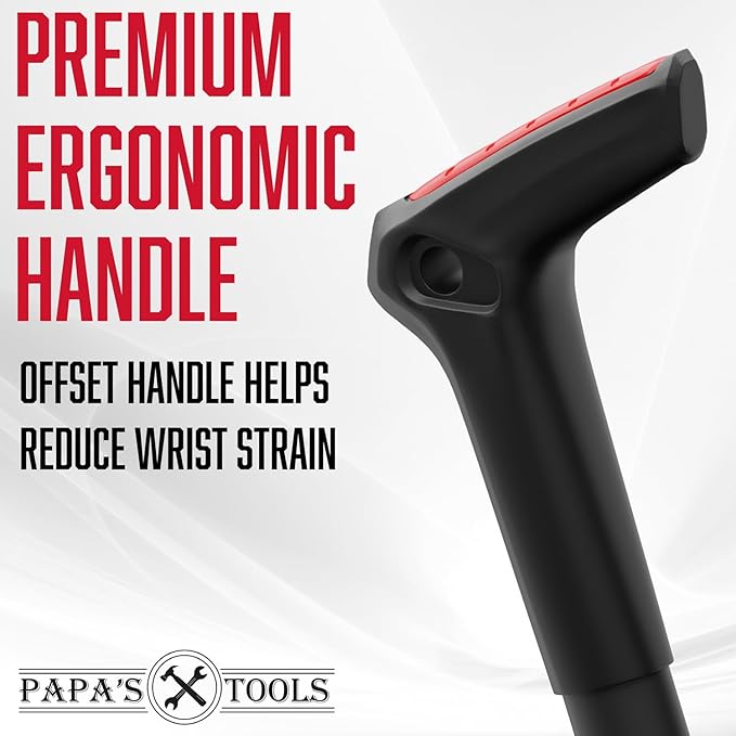 Papa's Tools Weeder - Stand Up Weed Puller Tool Made with Long Wooden Handle - Real Bamboo & 4-Claw Steel Head - Easily Remove Weeds Effortlessly Without The Need to Tug, Bend, Or Flex, (Metal)