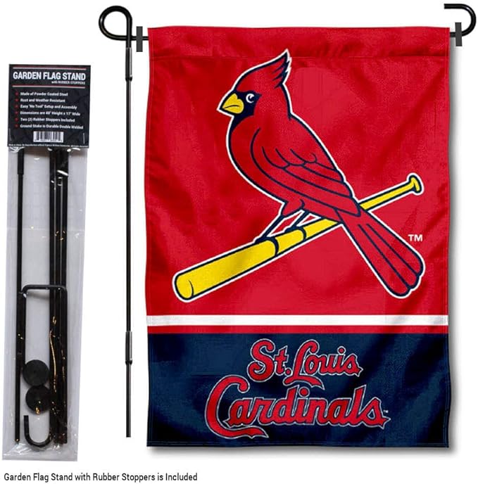WinCraft St. Louis Cardinals Garden Flag with Stand Holder