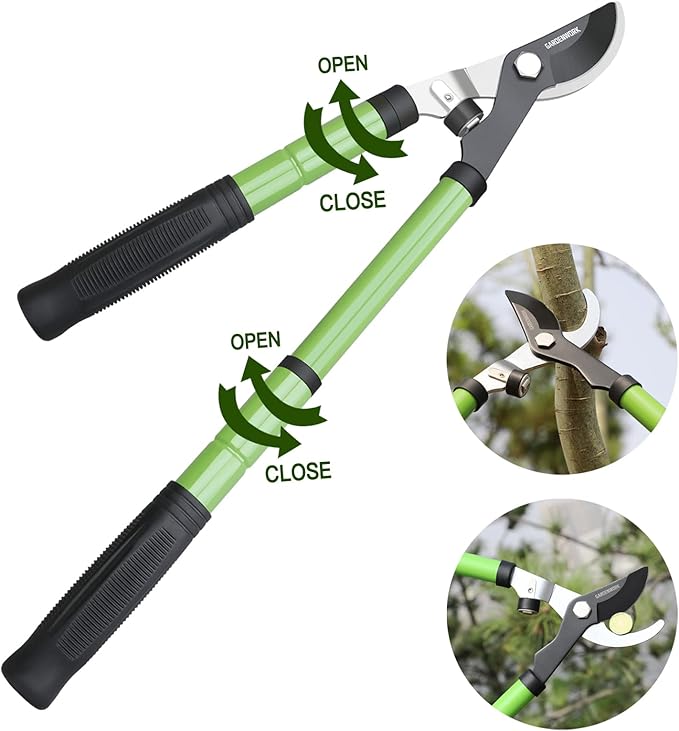 Loppers, Heavy-Duty Branch Trimmer with Sk5 Teflon Blades, Suitable for Tree Branches and Shrubs