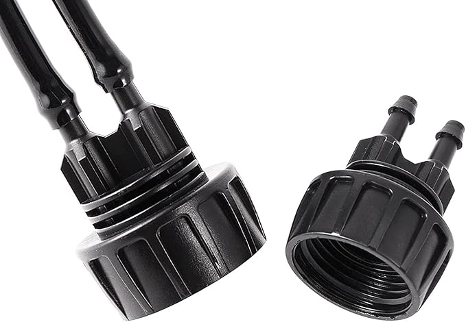 US Standard Faucet Adapter， 3/4'' to 1/4'' Hose Adapter Convert 3/4" Female GHT to 1/4" Irrigation Tubing,for Irrigation Fittings Misting Cooling Systems (2 -Way to 1/4" Pipe Connector)