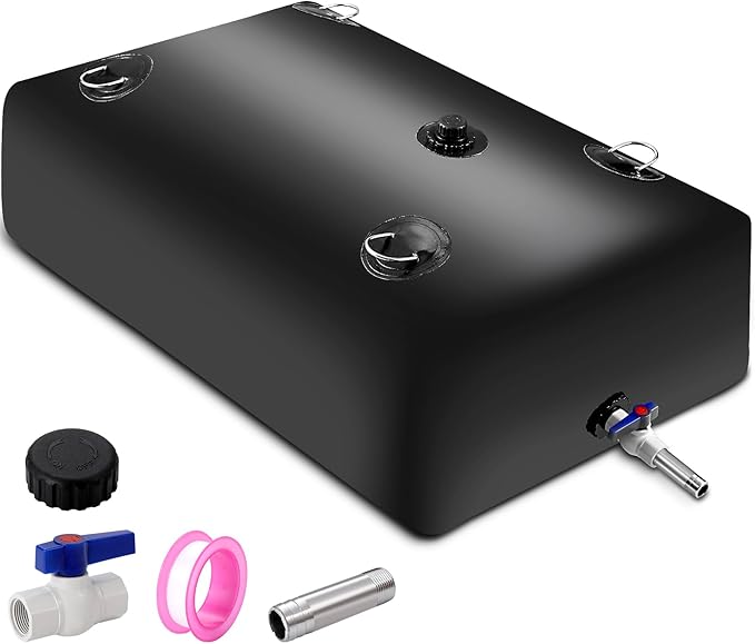 Large Capacity Water Storage Bladder Containers, Bladder Tank for Drought Resistance, Fire Prevention, Emergency Water, Agricultural Irrigation Outdoor(110L/29Gal,Black)