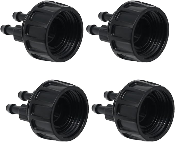 4 Pcs Drip Irrigation Tubing Faucet Adapter 1/4" to 3/4" Garden Faucet Adapter Water Drip Hose Adapter Connectors for Outdoor Faucet