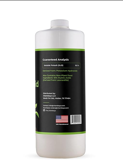 Chemboys Organic Humic Acid with Fulvic – Liquid Carbon Concentrated Plant Supplement for Increased Nutrient Uptake, Soil, Lawns, Hydroponics & Garden – Soil Conditioner Plant Food Enhancer