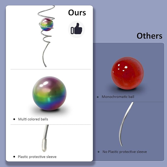 Multi Color Wind Spinner Tail Gazing Ball Spiral Decorative Wind Spinner Sun Catcher Visual Illusion Wind Spinner Stabilizer Indoor Outdoor Garden Decoration Wind Sculptures-13in Height