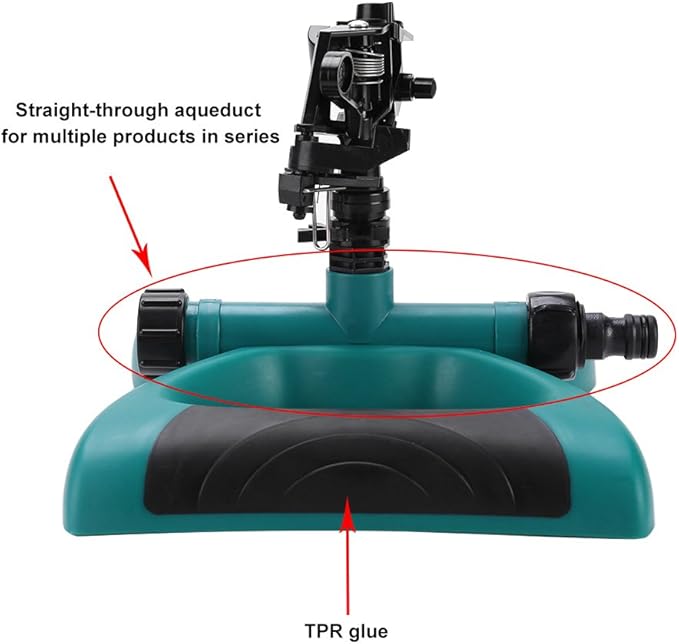 ViaGasaFamido Lawn Sprinkler Automatic Rotary Sprinkler 360° Rotating Sprinkler Irrigation System Large Coverage Area for Watering Garden Yard Trees Shrubs