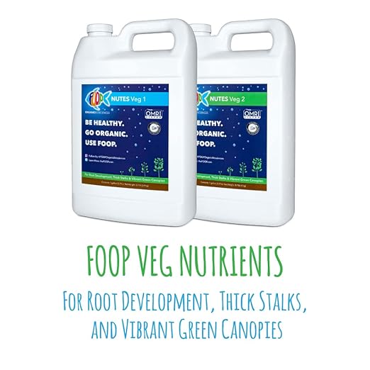 FOOP Nutes Veg & Bloom Gallon Pack Bundle: Organic Plant Nutrients for Root Development, Thick Stalks, Vibrant Green Canopies | Infused with Cal/Mag, and Silica | Certified Organic | Six 1G Bottles