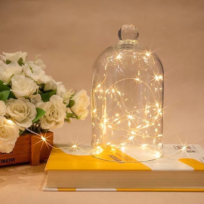 Fairy Lights Plug in,100FT 600 LEDs Waterproof String Lights,Twinkle Light with Remote for Outdoor Indoor Christmas Wedding Birthday Garden Party Decorations,2 Inch Space,Warm White