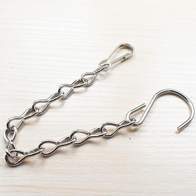 10 Pack 9.5 Inch Silver Hanging Chains for Hanging Bird Feeders, Bird Houses, Planters, Baskets, Birdbaths, Lanterns, Wind Chimes, Billboards, Signs and Ornaments