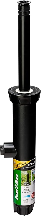 Rain Bird 1806APPRS Pressure Regulating (PRS) Professional Pop-Up Sprinkler, Adjustable 0° - 360° Pattern, 8' - 15' Spray Distance, 6" Pop-up Height, Black