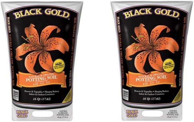 Black Gold 1302040 16-Quart All Organic Potting Soil auJzYbx, 16 quart bag, 2 bags