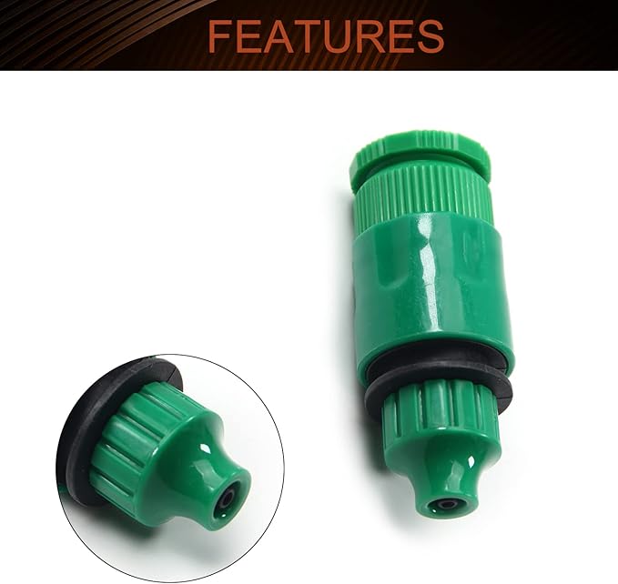 MroMax 4Pcs Hose Tap Connector, Connected to G1/2 or G3/4 Threaded, Suitable for 4/7mm Hose, Quick Connector Hose Pipe Adapter, Faucet Nozzle for Garden Irrigation System Green