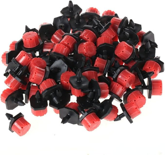 Penta Angel 50/100/200 Pcs Adjustable Irrigation Sprinklers Watering Drippers Sprinklers Emitter Drip System On 1/4" Barb (100)