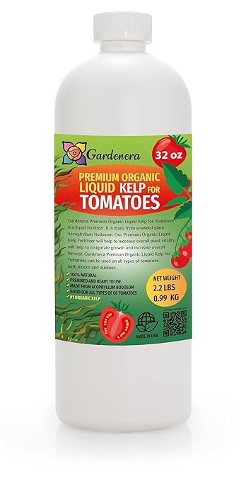 Premium Liquid Kelp Fertilizer for Juicy Tomatoes by Gardenera - 32 oz - Enhance Growth and Sweetness in Your Tomato Plants