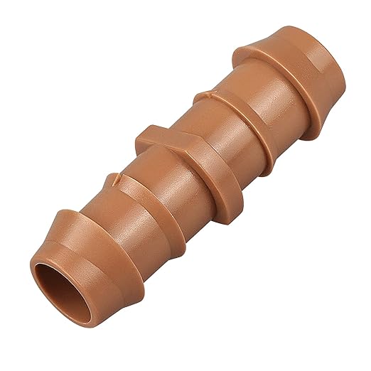 Drip Irrigation Fittings Barbed Couplings, 28 Pieces Drip Irrigation Coupler Connectors for 1/2 Inch Tubing, Drip Irrigation Tubing 0.600" ID 17mm Coupling Parts for Patio Lawn Garden Systems