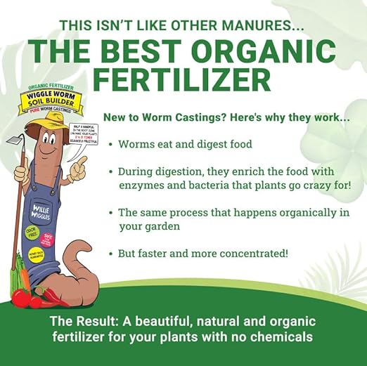 100% Pure Organic Worm Castings Fertilizer, 30-Pounds (4 Pack) - Improves Soil Fertility and Aeration for Houseplants, Vegetables, Gardens, and More – OMRI-Listed and Mineral-Dense