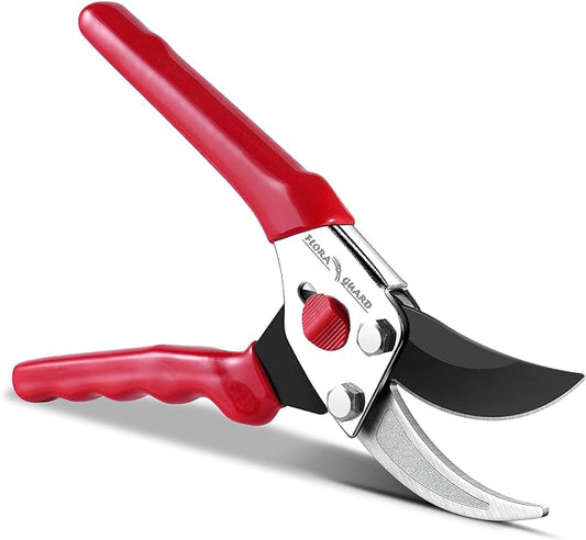Flora Guard Garden Shears 8.5" Bypass Pruning Shears, Professional Ultra Sharp Sk5 Steel Garden Clippers, Heavy Duty Plant Cutting Scissors Garden Tools Supplies, Hedge Branch Trimmer, Super Durable