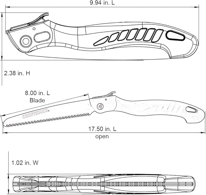 CRAFTSMAN CMXMKIT0170 Tree & Shrub Pruning Set with Bypass Pruning Shears, Bypass Lopper and Folding Pruning Saw
