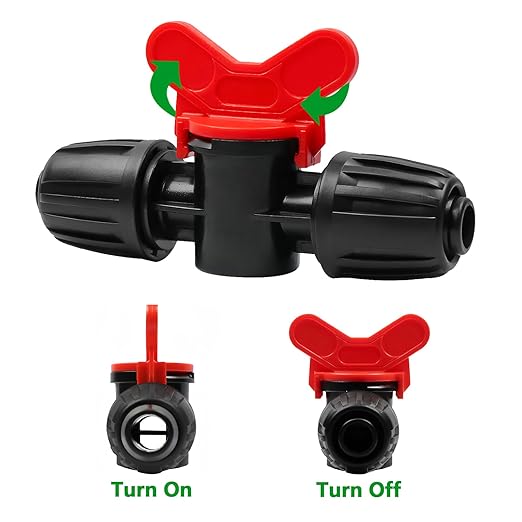 13 Pcs Drip Irrigation Fittings Switch Valve 1/2 Inch, In-Line Barbed Lock Switch Valves For 1/2 Inch Drip Tubing (0.60"-0.65" OD) Shut Off On Valve Drip Line Parts