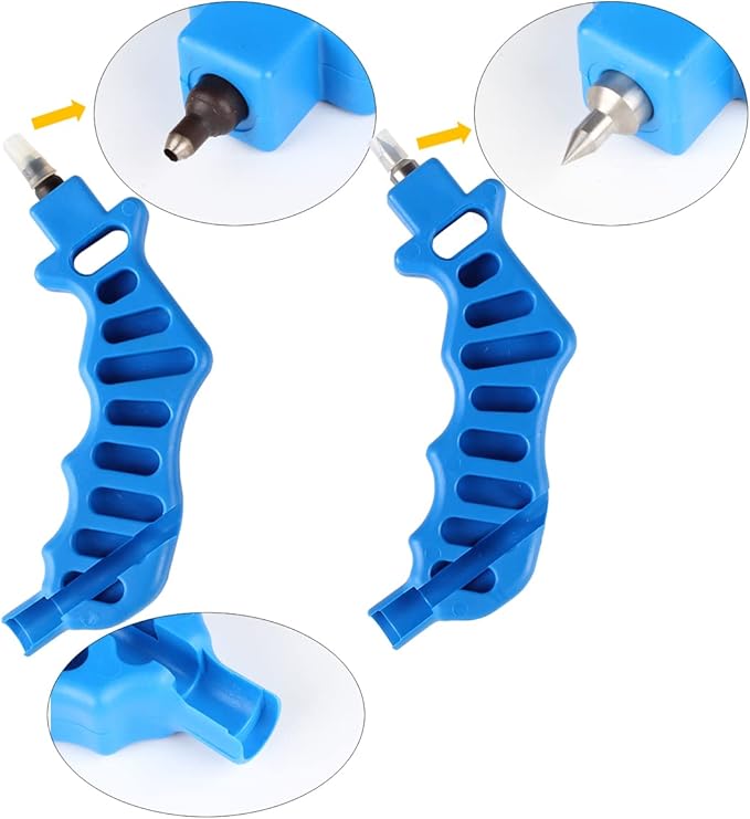 2-in-One Drip Irrigation Tubing Hole Punch, Drip Tube Hole Puncher Fitting & Emitter Insertion Tools, 1/4 inch Tube Goof Hole Plugs