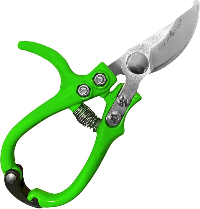 GARDEN GURU Ergonomic Garden Snips Clippers - Professional Hand Pruner Pruning Shear Scissors with Comfort Grip Handles for Gardening Trimming and Yard Work – High Carbon Steel