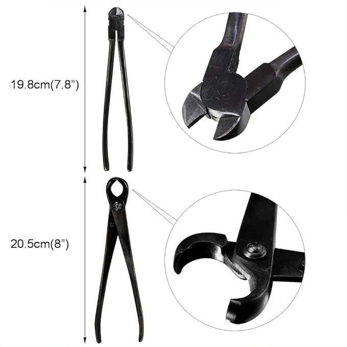 Bonsai Tool Kit 10PCS Set Carbon Steel Shear Cutter Scissor Wire Plant Gardening Nylon Case