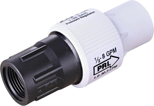 Raindrip 45100UB Pressure Regulator, 3/4-Inch FPT X 3/4-Inch FPT, 20 PSI, for Drip Irrigation Systems, Attach to Outdoor Faucet, Hose Bibb, Black