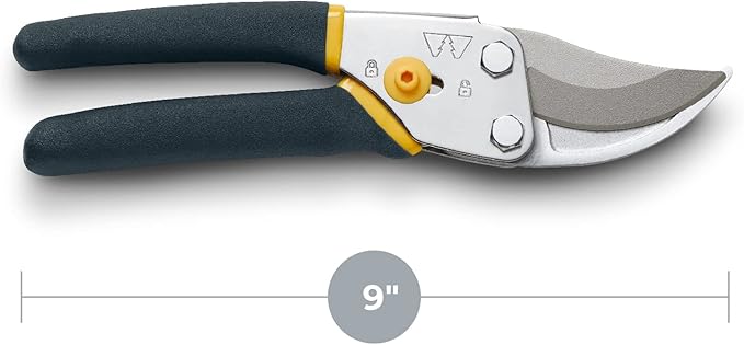 WOODLAND TOOLS Co. Regular-Duty Pruning Shears - Durable Garden Clippers with Sharp Cutting Blades and Secure Grip for Plants, Shrubs, and Flowers