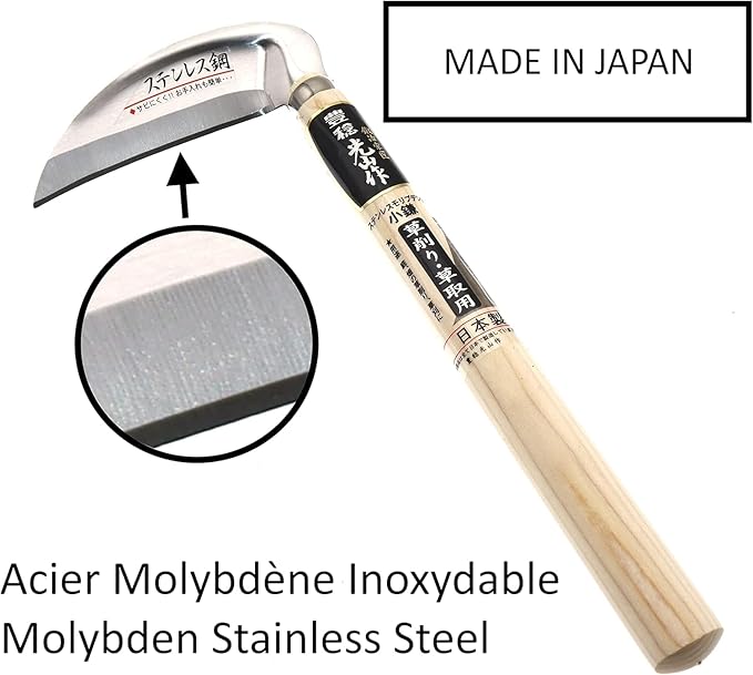 Weeding Sickle Japanese Stainless Steel Garden Tool [Made in Japan] Gardening Hand-held Weeder Hand Hoe