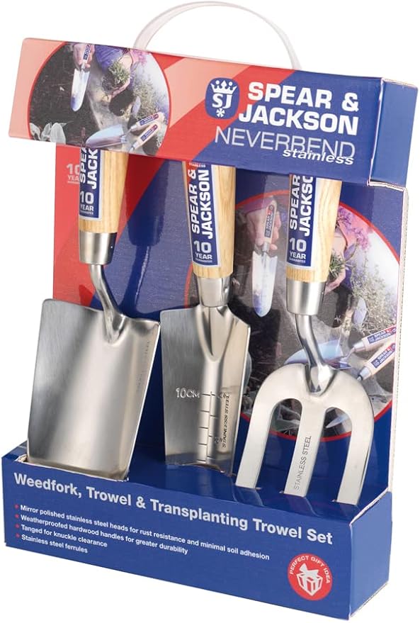 Spear & Jackson 3056GS/12 Neverbend Stainless 3 Piece Gift Set, Silver