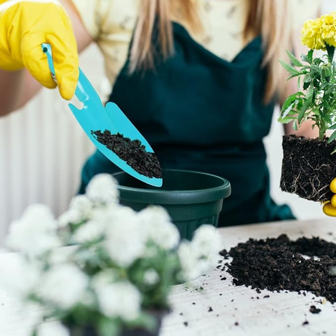 Mini Colorful Trowel Metal Garden Hand Shovels, 10 pcs Garden Tools for Kids Teens Adults Soil Planting Sand Box