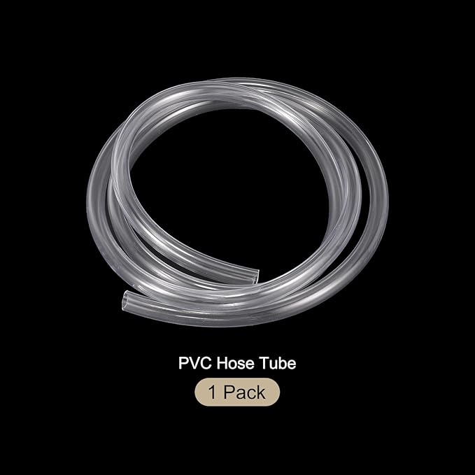 3/8" x 1/2" Clear Plastic PVC Tubing 5ft Flexible Vinyl Tube, [for Garden Irrigation, Water Hose, Fish Tank, Aquarium] - 9.5x12.7mm