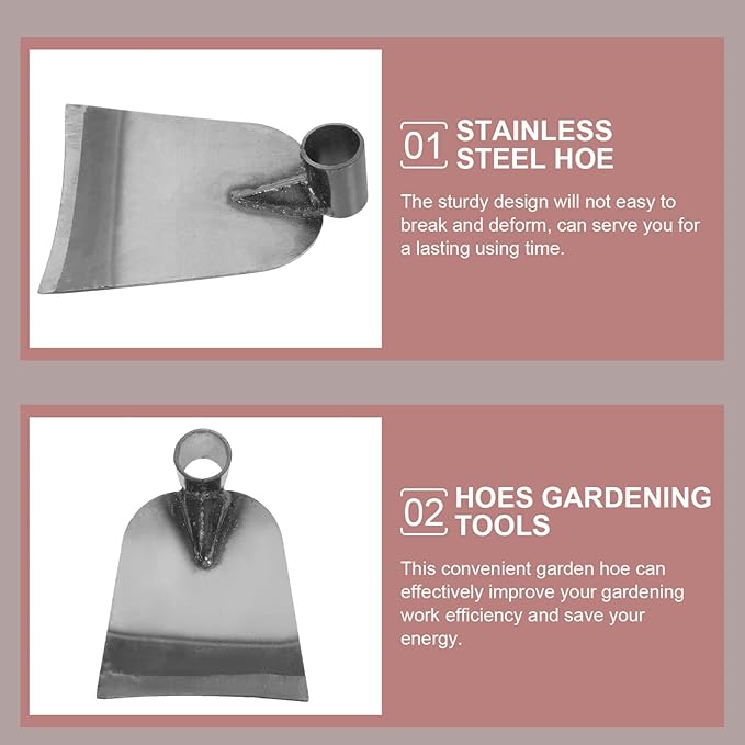 Garden Hoe Weeding Garden Hoe Replacement Head Garden Digging Hoe Head Agricultural Tool for Garden Lawn Yard Loosen Land Weeding Round Eye Hoe Replacement Cultivator Hoe