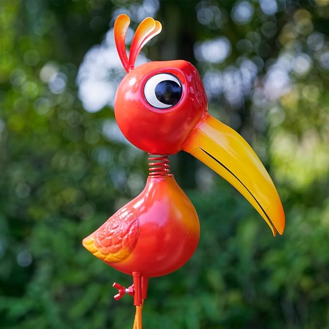 21.6" Cardinal Statue Metal Yard Decorations Outdoor & Indoor,Cardinal Garden Statues Sculptures Large Red Bird Ornaments,Yard Art Decor for Yard Porch Lawn,Metal Garden Decor for Outside