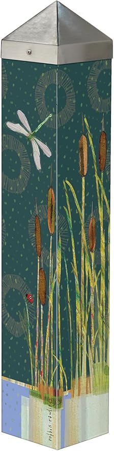 Studio M Art Pole, PVC Weather Resistant Pole with Vinyl Bowl 20 inches Tall Outdoor Decoration for Gardens, Patios, Yards, Landscaping and Birding Accessories, Always with You