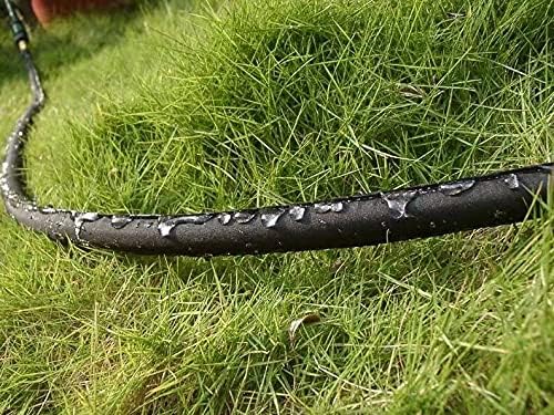 LINEX Flat Soaker Hose 1/2" x 75 ft for Garden Beds Drip Hoses Irrigation Sprinkler Heavy Duty Save Water 80%