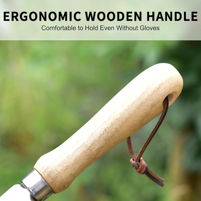 Seeding Widger, Stainless Steel Garden Planting Trowel with Scale, Long Narrow Hand Shovel for Planting Weeding Digging Fertilizer