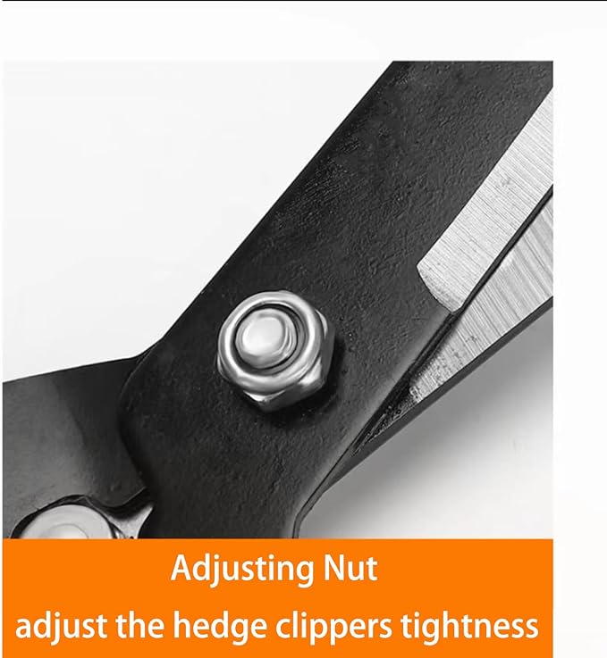 Adjustable Hedge Clippers,Hedge Shears With Wavy SK-5 Steel Blade,Hedge Clippers & Chears With Rubber Grip Handles,Sharp Hedge Shears For Gardening (JDS-H0911)