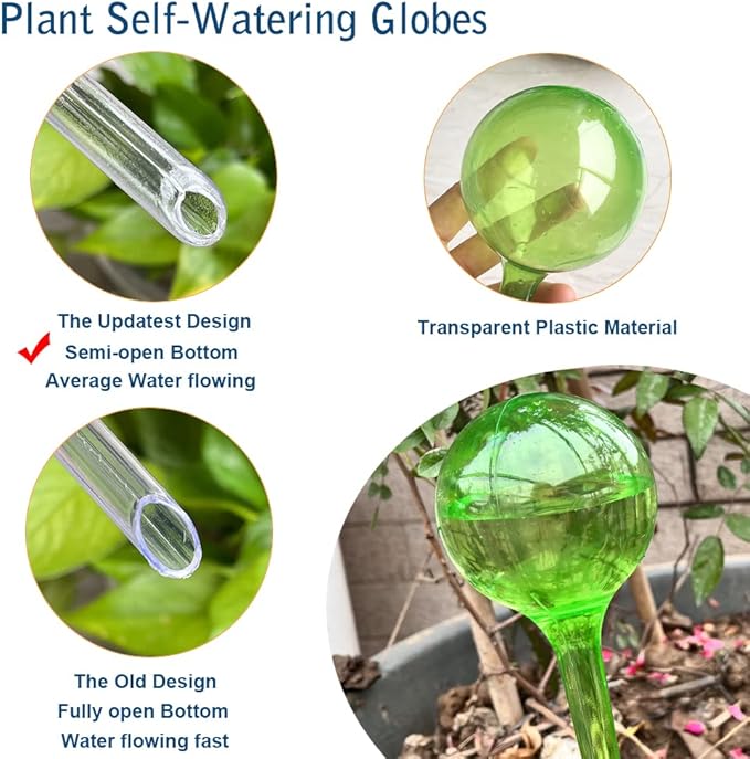 MOONSOUND Plant Watering Dispenser, 10Pcs Plant Watering Devices, Premium Plant Automatic Waterer, Indoor Outdoor Plant Self Watering Spikes, Pot Flower Self Watering Bulbs
