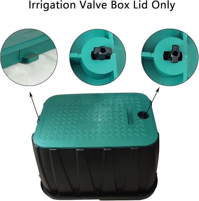12x17 Valve Box Cover Lid Sprinkler Valve Box Lid Replacement Rectangular for Outside Irrigation